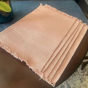 Pier 1 Peach Textured Rectangular Placemats (5)
